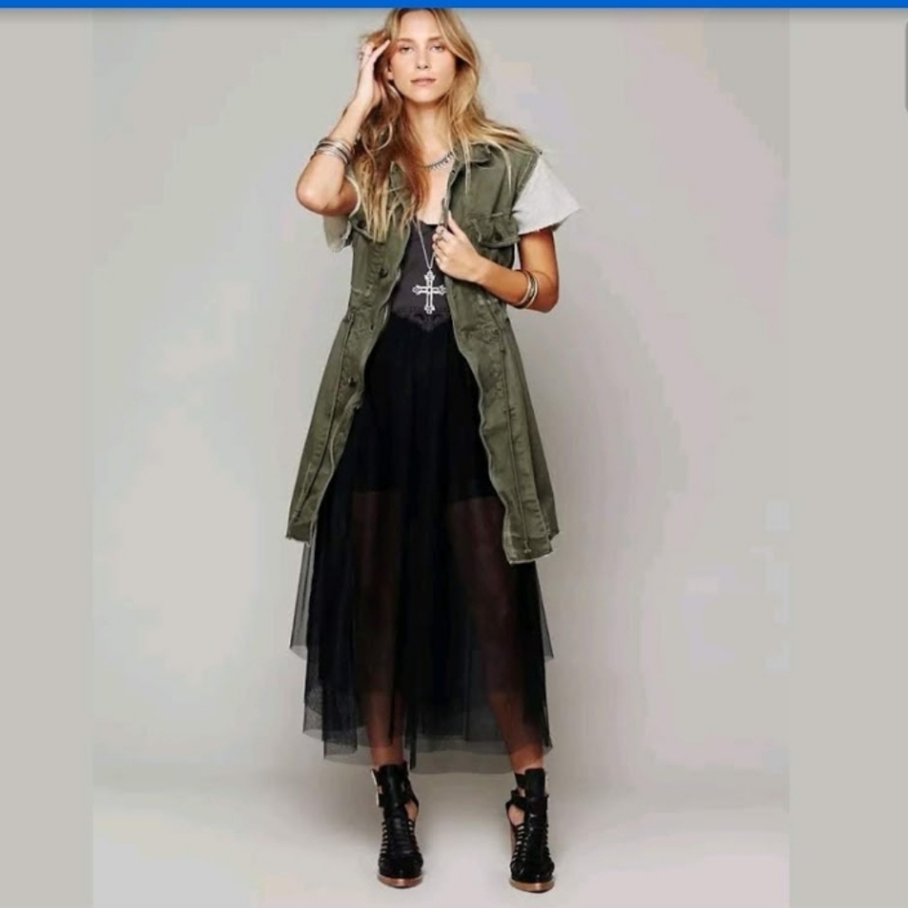 Nwot Free People Painted Lady maxi slip dress